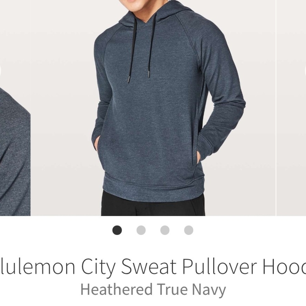Lululemon Men's Heathered Navy Hoodie